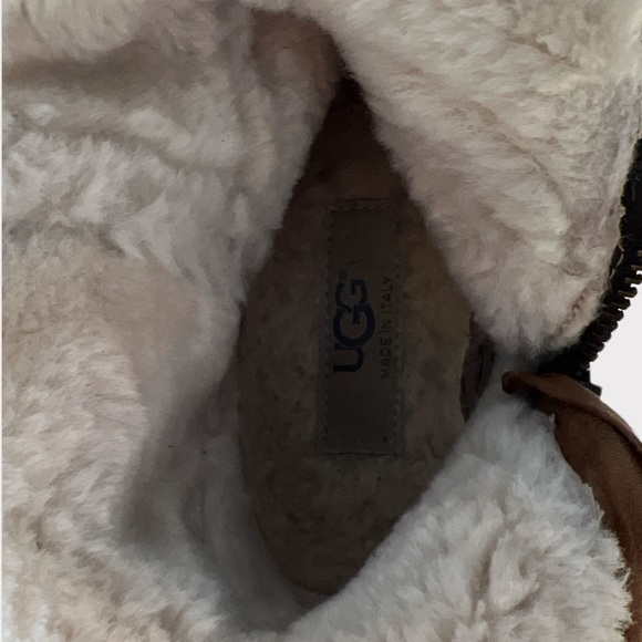 UGG | LIKE NEW! | Ankle Boots w/ inner calf zipper | Tan/Calf | Shearling | Sz6 - Picture 4 of 8